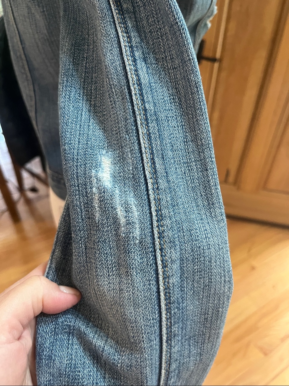 Vintage Ralph Lauren Blue Label distressed denim jacket size M - Picture 5 of 10